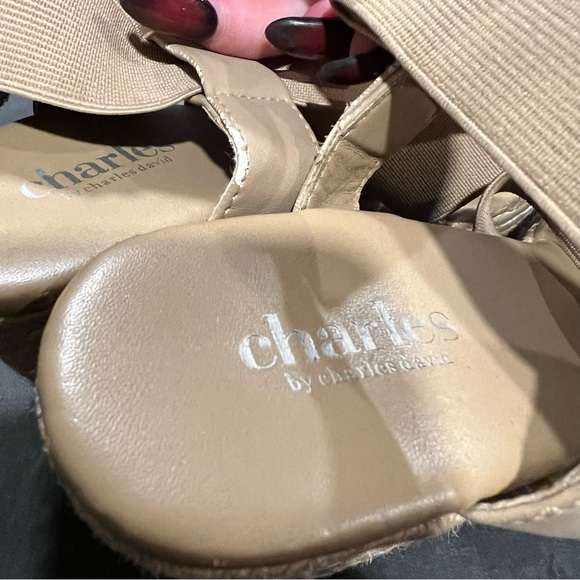 Charles by Charles David Women's Tan Espadrille Wedge Platform Sandals - Picture 5 of 6